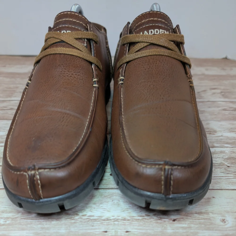 Steve Madden Wiley Dress Boots Brown Lace Up High Mid Top Men's Size 8